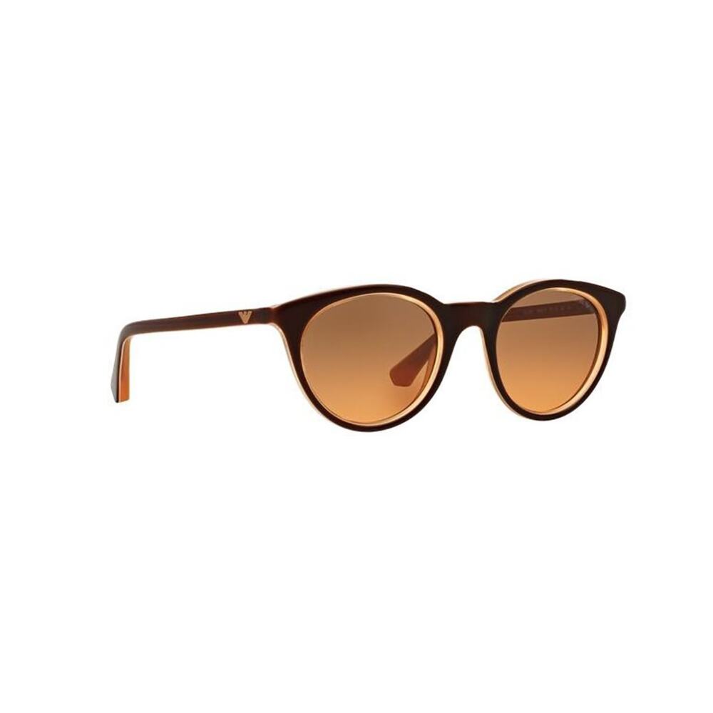 Emporio Armani Dark Brown EA4061F Round Luxe Sunglasses High Grade Lenses - Picture 5 of 10